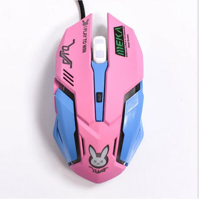 

Show Off Love Angels Jedi Survival Silent Watch Pioneer Powder DVA Photoelectric Gaming Mouse Eat Chicken Mouse