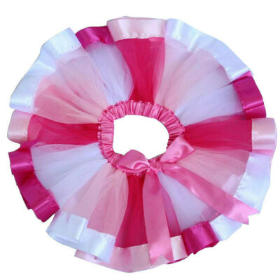 

Baby Girls Kids Tutu Skirt Tulle Dance Ballet Dress Toddler Rainbow Bow Party