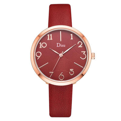 

Minimalism Womens Watches Rose Roman Numeral Disc Ladies Quartz Wristwatch Leather Strap Temperament Clock Reloj Mujer
