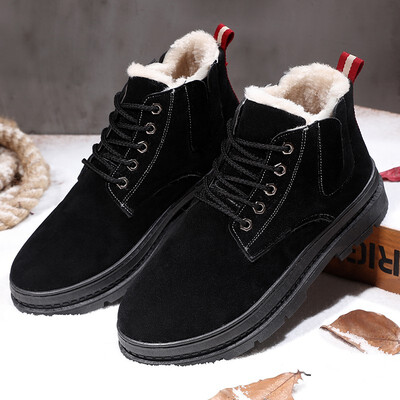 

Mens Winter cotton shoes Warm snow boots Martin boots
