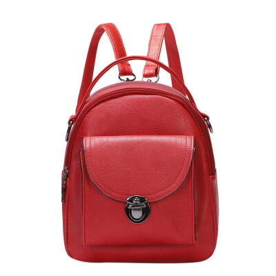 

PU Leather Small Backpack Women Preppy Travel Casual Shoulder School Bags