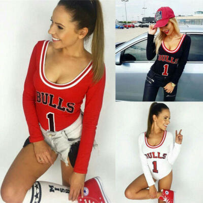 

Women Lady Long Sleeve Shirt Romper Jumpsuit Bodysuit Stretch Leotard Top Blouse