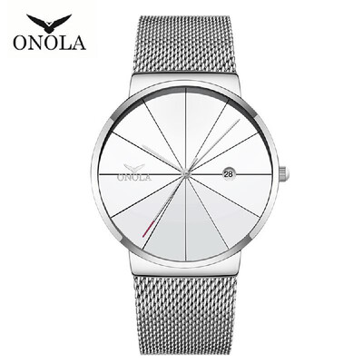 

ONOLA 3804 Men Quartz Watch Steel Band Fashion Multifunction Wristwatch 3ATM Calendar Date Display Watches