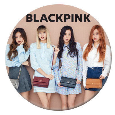 

Black Pink tin Plate Badge Brooch Cute Cartoon Brooch Bag Pendant Boys Girls Accessories hot Gift for Fans