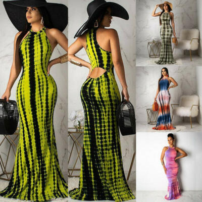 

Sexy Women Bodycon Sleeveless Evening Party Cocktail Evening Clubwear Long Dress