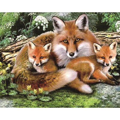 

5D DIY Diamond Painting Wolf Mother Love Family Cross Stitch Embroidery Kit