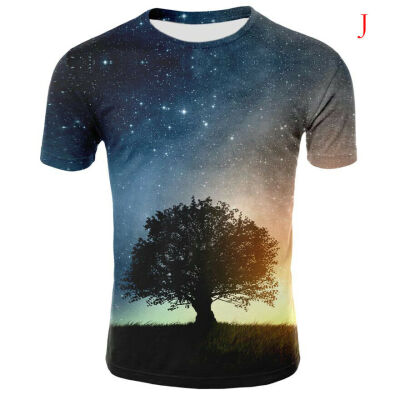 

Fashion Galaxy Space 3D Print T-shirt Men Short Sleeve Tee Tops Blouse Hot