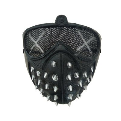 

Halloween Mysterious Stage Mask With Rivets Cool Street Style For Man Black Gold Party Face Plastic Masks Accessories