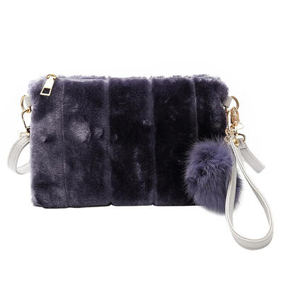 

2017 Women Clutch Fur Plush Bags Casual Handbag Purse Winter Crossbody Bag
