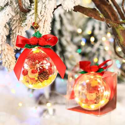 

Gobestart Clear Plastic Baubles Christmas Baubles Sphere Fillable Xmas Tree Ornament Gift