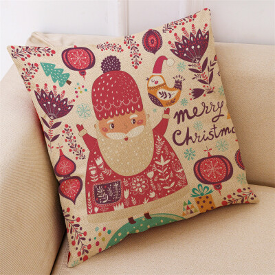 

Tailored New Christmas Cotton Linen Pillow Case Sofa Cushion Cover Home Decor