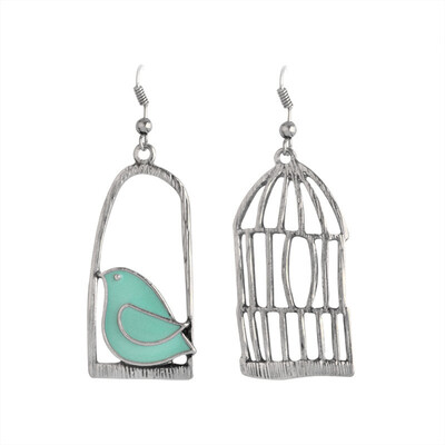 

Creative Bird Cage Alloy Pendant Women Hook Drop Dangle Earrings Jewelry Gift