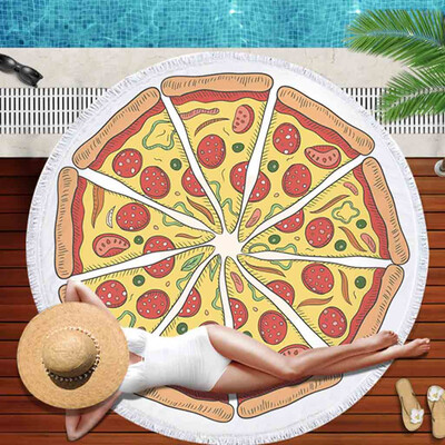 

Toponeto Large Round Beach Cloth Outdoor Picnic Blanket Polyester Printed Sand Beach Pad