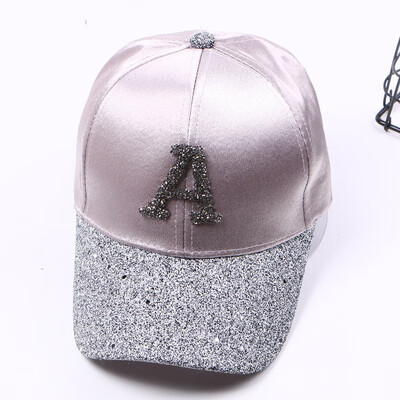 

Fashion letters baseball cap wholesale spring&summer students casual Joker Sun visor personality satin hat