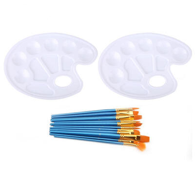 

Greensen 12 PCS Nylon Hair Paintbrush Set Paint Brushes Kit Art Painting Tool