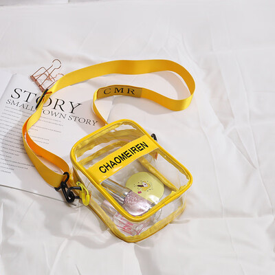 

Mobile phone bag handbags new 2019 summer fashion foreign girl ins texture transparent mini Messenger bag