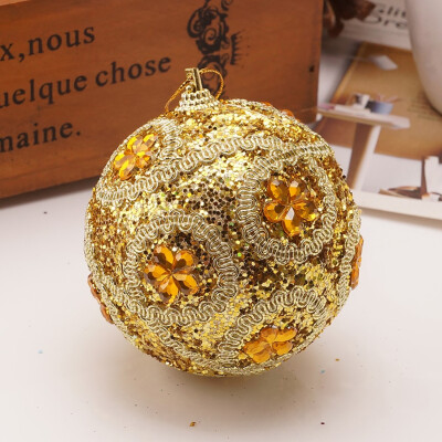 

Tailored Christmas Rhinestone Glitter Baubles Ball Xmas Tree Ornament Decoration 8CM