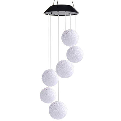 

Solar Energy Powered Wind Chime Lamp Color-changing Particle Ball Waterproof Outdoor Garden Street Solar Panel Ball Light