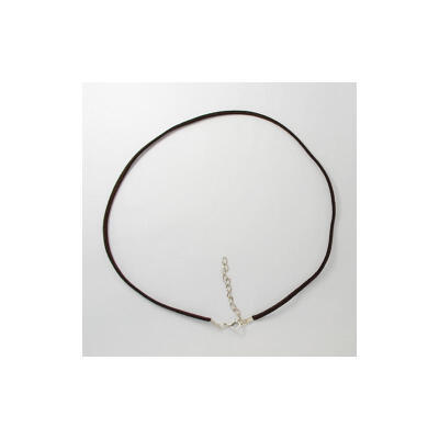 

CoconutBrown Faux Suede Necklace Cord Making with Platinum Color Iron Lobster Clasps&Iron Chains 177"