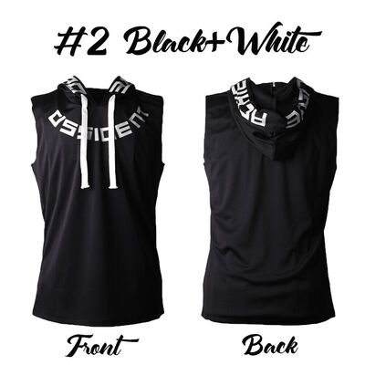 

Mens Hooded Hoodie Vest Tank Tops Sweatshirt Gym Muscle Sleeveless T-shirt