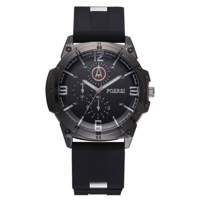 

Watch mens hot sale simple silicone three-eye quartz watch Harajuku style casual watch