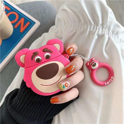 

Portable Cute Cartoon 3D Pink Monkey Clamshell-Type Silica Gel Earphone Sleeve For 12 Generation Rechargeable Airpods