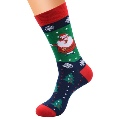 

New Christmas Cartoon Womens Socks Warm Cotton Socks Cosy Female Christmas Tree Snowman Reindeer Bear Man Printed Hosiery
