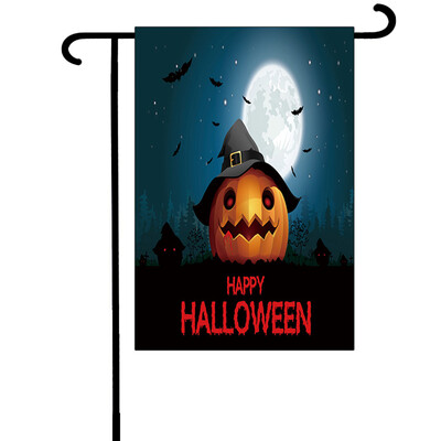 

Toponeto Halloween Bat Pumpkin Witch Garden Banner Home Decoration Banner 30x45cm
