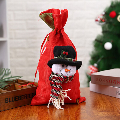 

Tailored Champagne Bottle Bag Christmas Stereo Old Linen Bottle Set Party Decoration