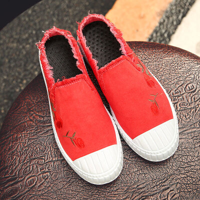 

Lazy Mens Half-slippers in Summer Mens Junior Canvas Shoes Mens Leisure Board Shoes Breathing Moisture Shoes