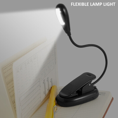 

Flexible Neck Light Clip on USB 4 LED Book Lamp Reading Rechargeable or 3 7-cell battery not include