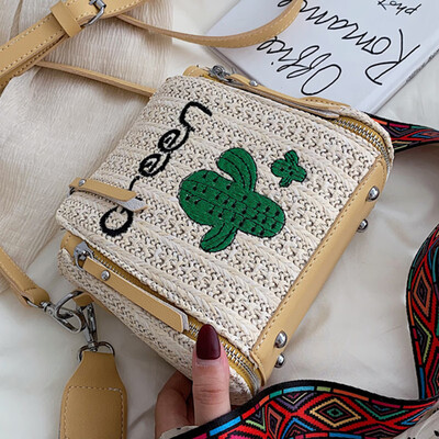 

New woman 2019 new fashion single shoulder slant bag Korean version hundred lap wide shoulder belt Tote bag