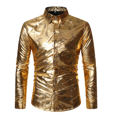 

Tailored Mens Casual Button Turn-Down Collar Slim Fit Long Sleeve Top Shirt Blouse