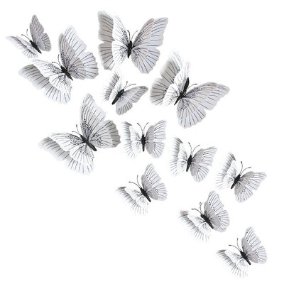 

12Pcs Wall Stickers Colorful PVC Butterfly Shape Wall Decal Sticker Home Living Room Nursery Refrigerator Stickers DIY Art Decorat
