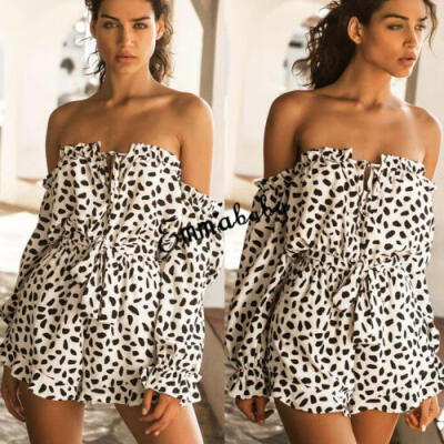 

Women Holiday Mini Playsuit Jumpsuit Rompers Summer Beach Casual Shorts Dress