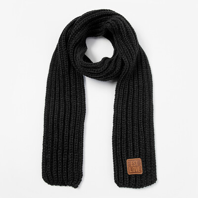 

Korean version of knitted childrens small scarf autumn&winter solid color childrens skin mark wool baby parent-child labeling warm scarf