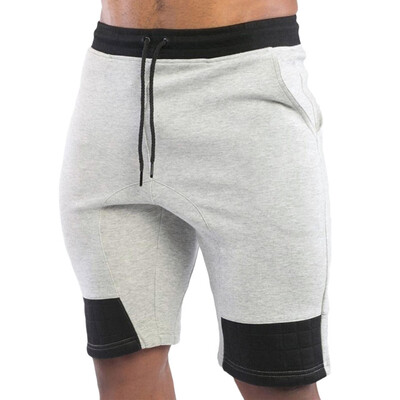 

Tailored Men Sport Solid Patchwork Bandage Casual Loose Sweatpant Drawstring Shorts Pant