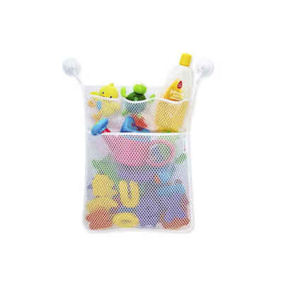 

3345cm Bathroom Mesh Toys Storage Bag 3 Small 1 Big Lattice Suction Cup Baskets Organizer Bags