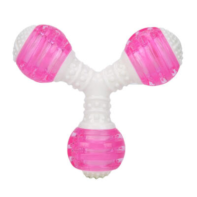 

Pet Dog TPR Rubber Balls Squeak Toy Puppy Bite Molar Cleaning Tooth Toys