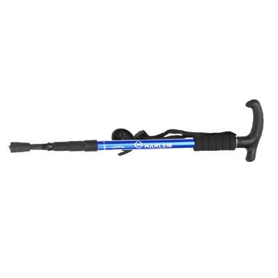 

6061 Aluminum Alloy Adjustable Telescopic Hiking Walking Stick Trekking Pole T Shape Grip Alpenstock 4 Section Anti-shock Anti-ski