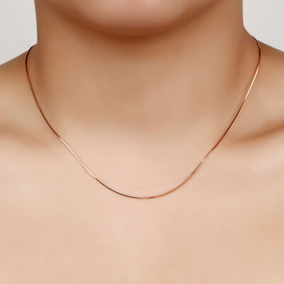 

DIY Chain Necklaces For Women Friendly Copper Wave Snake Box Chains Jewelry