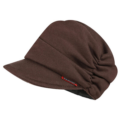 

Cabbie Cap Hat Women Girl Drape Layers Beanie Hat Brim Visor Cap Newsboy Cap