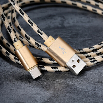 

USB Type C Charger Cable Charging Data Cable Type-C Phone Cable Data Sync Nylon Braided for Samsung Huawei Xiaomi Black