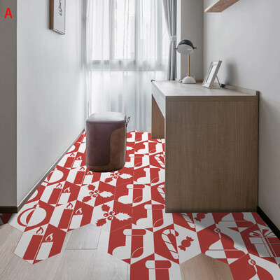 

〖Follure〗Christmas Hexagonal Anti-Slip Stickers Living Room Bathroom Wall Stickers Decorative Stickers