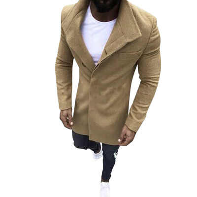 

Gobestart Fashion Mens Winter Warm Slim Fit Trench Coat Jacket Long Sleeve Outwear Top