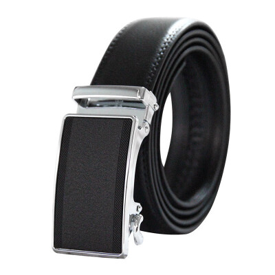 

BPSTAR Mens Automatic Buckle Genuine Leather Mens Ratchet Holeless Belt Business High Quality Mens Real Belt for Pants