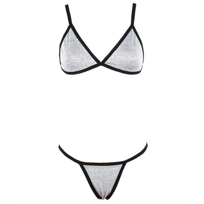 

Toponeto Fashion Women Solid Patchwork Sexy Lingerie Underwear G-String Set