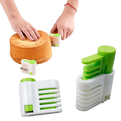 

2Pcs DIY Adjustable Cake Bread Cutter 5 Layers Slicer Leveler Kitchen Gadget