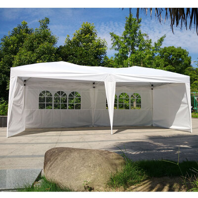 

3x6M Car Shelter Outdoor Canopy Party Wedding Tent Waterproof with 2 Windows