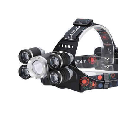 

T6 LED Headlamps Waterproof Strong Light Sensor 5 Heads Fishing Lamp